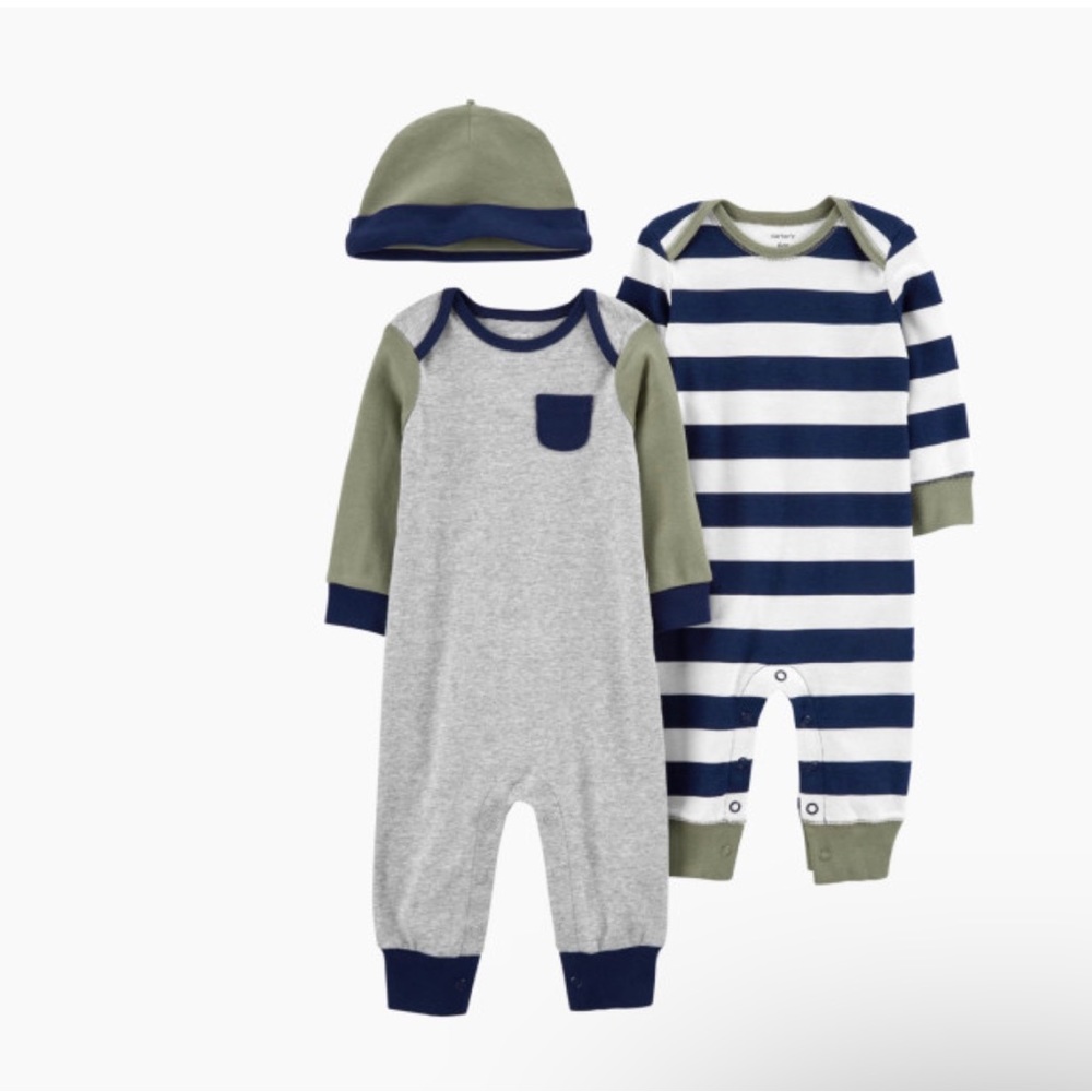 Carter’s 3-Piece Jumpsuit & Cap Set